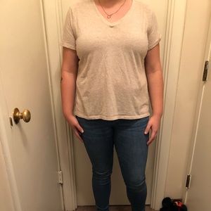 Light tan short sleeve shirt